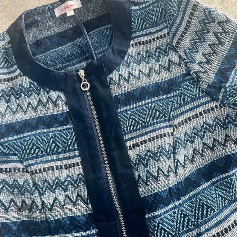 Vintage Le Grenier Light Zip Up Blazer Jacket Coat